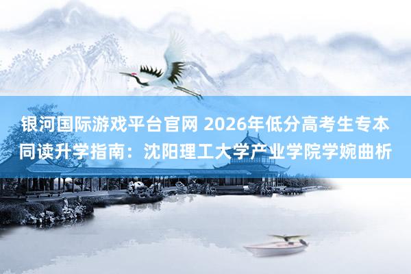 银河国际游戏平台官网 2026年低分高考生专本同读升学指南：沈阳理工大学产业学院学婉曲析