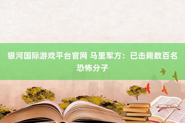 银河国际游戏平台官网 马里军方：已击毙数百名恐怖分子