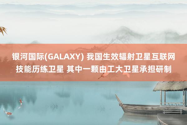 银河国际(GALAXY) 我国生效辐射卫星互联网技能历练卫星 其中一颗由工大卫星承担研制